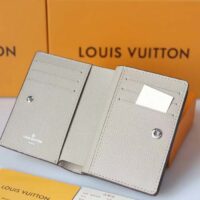 Louis Vuitton LV Unisex Cléa Wallet Galet Grey Mahina Perforated Calf Leather (4)