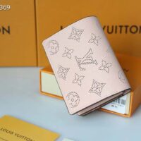 Louis Vuitton LV Unisex Cléa Wallet Magnolia Pink Mahina Perforated Calf Leather (5)