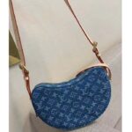 Louis Vuitton LV Unisex Croissant MM Denim Blue GOTS Certified Cotton Monogram Denim - Image 4