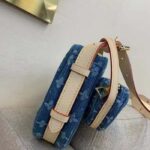 Louis Vuitton LV Unisex Croissant MM Denim Blue GOTS Certified Cotton Monogram Denim - Image 6