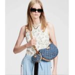 Louis Vuitton LV Unisex Croissant MM Denim Blue GOTS Certified Cotton Monogram Denim - Image 16