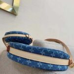 Louis Vuitton LV Unisex Croissant MM Denim Blue GOTS Certified Cotton Monogram Denim - Image 5