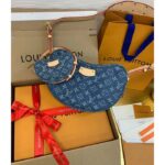 Louis Vuitton LV Unisex Croissant MM Denim Blue GOTS Certified Cotton Monogram Denim - Image 2