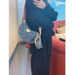 Louis Vuitton LV Unisex Croissant MM Denim Blue GOTS Certified Cotton Monogram Denim - Image 14