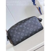 Louis Vuitton LV Unisex Dopp Kit Monogram Eclipse Coated Canvas Washable Textile Lining (4)