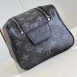 Louis Vuitton LV Unisex Dopp Kit Monogram Eclipse Coated Canvas Washable Textile Lining - Image 7