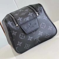 Louis Vuitton LV Unisex Dopp Kit Monogram Eclipse Coated Canvas Washable Textile Lining (4)