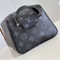 Louis Vuitton LV Unisex Dopp Kit Monogram Eclipse Coated Canvas Washable Textile Lining (4)