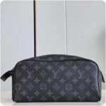 Louis Vuitton LV Unisex Dopp Kit Monogram Eclipse Coated Canvas Washable Textile Lining - Image 2