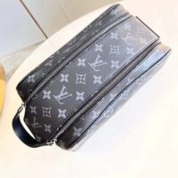 Louis Vuitton LV Unisex Dopp Kit Monogram Eclipse Coated Canvas Washable Textile Lining (4)