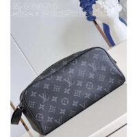 Louis Vuitton LV Unisex Dopp Kit Monogram Eclipse Coated Canvas Washable Textile Lining (4)