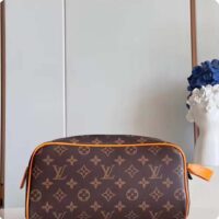 Louis Vuitton LV Unisex Dopp Kit Radiant Sun Monogram Macassar Coated Canvas Cowhide-Leather (2)