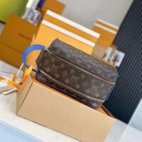 Louis Vuitton LV Unisex Dopp Kit Toilet Pouch Blue Monogram Macassar Coated Canvas (1)