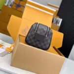 Louis Vuitton LV Unisex Dopp Kit Toilet Pouch Damier Graphite Coated Canvas Cowhide-Leather - Image 10