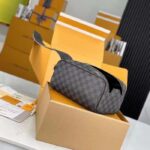 Louis Vuitton LV Unisex Dopp Kit Toilet Pouch Damier Graphite Coated Canvas Cowhide-Leather - Image 7