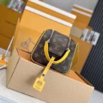 Louis Vuitton LV Unisex Dopp Kit Toilet Pouch Yellow Monogram Macassar Coated Canvas - Image 10