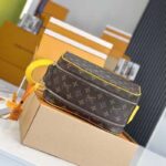 Louis Vuitton LV Unisex Dopp Kit Toilet Pouch Yellow Monogram Macassar Coated Canvas - Image 6
