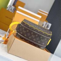 Louis Vuitton LV Unisex Dopp Kit Toilet Pouch Yellow Monogram Macassar Coated Canvas (6)