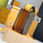 Louis Vuitton LV Unisex Dopp Kit Toilet Pouch Yellow Monogram Macassar Coated Canvas - Image 9