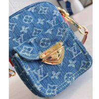 Louis Vuitton LV Unisex Fairfax Pochette Denim Blue GOTS Monogram Denim Canvas Natural Cowhide Leather (4)