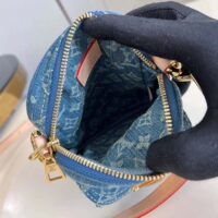 Louis Vuitton LV Unisex Fairfax Pochette Denim Blue GOTS Monogram Denim Canvas Natural Cowhide Leather (4)