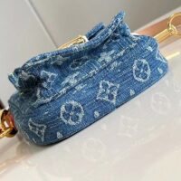 Louis Vuitton LV Unisex Fairfax Pochette Denim Blue GOTS Monogram Denim Canvas Natural Cowhide Leather (4)