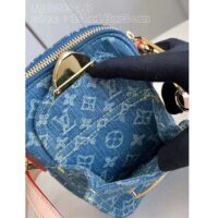 Louis Vuitton LV Unisex Fairfax Pochette Denim Blue GOTS Monogram Denim Canvas Natural Cowhide Leather (4)