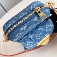 Louis Vuitton LV Unisex Fairfax Pochette Denim Blue GOTS Monogram Denim Canvas Natural Cowhide Leather (4)