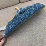 Louis Vuitton LV Unisex High Rise Denim Blue GOTS Certified Cotton Monogram Denim Canvas – Bild 7