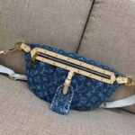 Louis Vuitton LV Unisex High Rise Denim Blue GOTS Certified Cotton Monogram Denim Canvas – Bild 3