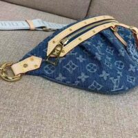 Louis Vuitton LV Unisex High Rise Denim Blue GOTS Certified Cotton Monogram Denim Canvas (10)