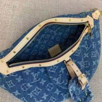 Louis Vuitton LV Unisex High Rise Denim Blue GOTS Certified Cotton Monogram Denim Canvas (10)