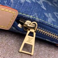 Louis Vuitton LV Unisex Hills Pochette Denim Blue GOTS Certified Cotton Monogram Denim (8)