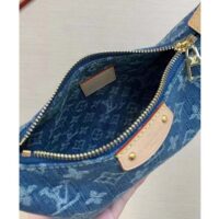 Louis Vuitton LV Unisex Hills Pochette Denim Blue GOTS Certified Cotton Monogram Denim (8)