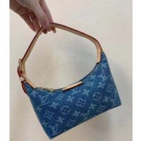 Louis Vuitton LV Unisex Hills Pochette Denim Blue GOTS Certified Cotton Monogram Denim (8)