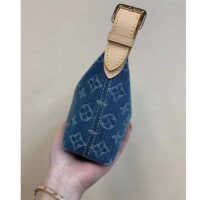 Louis Vuitton LV Unisex Hills Pochette Denim Blue GOTS Certified Cotton Monogram Denim (8)