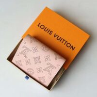 Louis Vuitton LV Unisex Iris Compact Wallet Mahina Perforated Calf Leather (3)