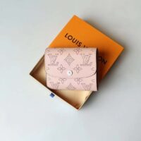 Louis Vuitton LV Unisex Iris Compact Wallet Mahina Perforated Calf Leather (3)