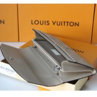 Louis Vuitton LV Unisex Iris Wallet Galet Grey Mahina Perforated Calf Leather (1)