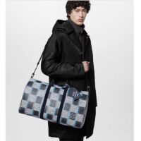 Louis Vuitton LV Unisex Keepall Bandoulière 50 Blue Moon Damier Rush Epi XL Leather Cowhide-Leather (4)