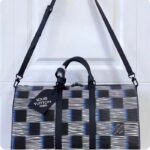 Louis Vuitton LV Unisex Keepall Bandoulière 50 Blue Moon Damier Rush Epi XL Leather Cowhide-Leather - Image 2