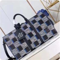 Louis Vuitton LV Unisex Keepall Bandoulière 50 Blue Moon Damier Rush Epi XL Leather Cowhide-Leather (4)