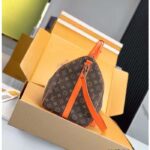 Louis Vuitton LV Unisex Keepall Bandoulière 50 Orange Monogram Macassar Coated Canvas - Imagen 8