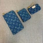 Louis Vuitton LV Unisex Zippy Wallet Purse Denim Blue GOTS Certified Cotton Monogram Denim - Imagen 12