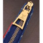 Louis Vuitton LV Unisex Key Pouch Denim Blue GOTS Certified Cotton Monogram Denim - Image 7