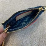 Louis Vuitton LV Unisex Key Pouch Denim Blue GOTS Certified Cotton Monogram Denim - Image 5