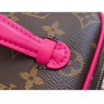 Louis Vuitton LV Unisex Nice Mini Toiletry Pouch Rose Pink Monogram Macassar Coated Canvas Cowhide Leather - Imagen 10