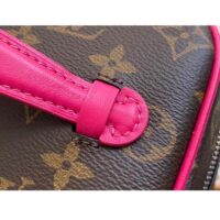 Louis Vuitton LV Unisex Nice Mini Toiletry Pouch Rose Pink Monogram Macassar Coated Canvas Cowhide Leather (2)