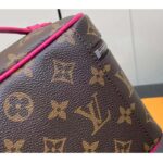 Louis Vuitton LV Unisex Nice Mini Toiletry Pouch Rose Pink Monogram Macassar Coated Canvas Cowhide Leather - Imagen 9