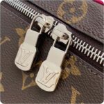 Louis Vuitton LV Unisex Nice Mini Toiletry Pouch Rose Pink Monogram Macassar Coated Canvas Cowhide Leather - Imagen 11